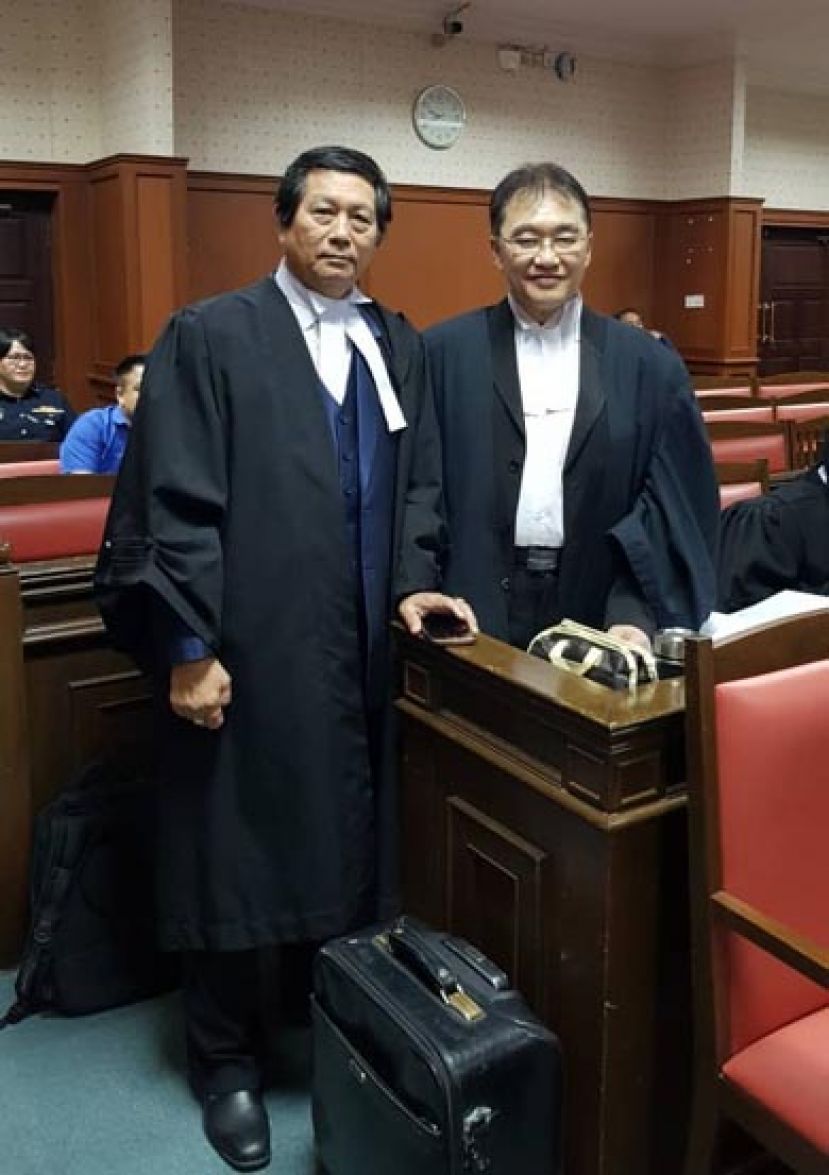  砂人民心愿协会主席黄锦河（右）与肯雅兰全民党主席温利山律师（左）将在&ldquo;722砂拉越独立日晚宴&rdquo;上演讲。