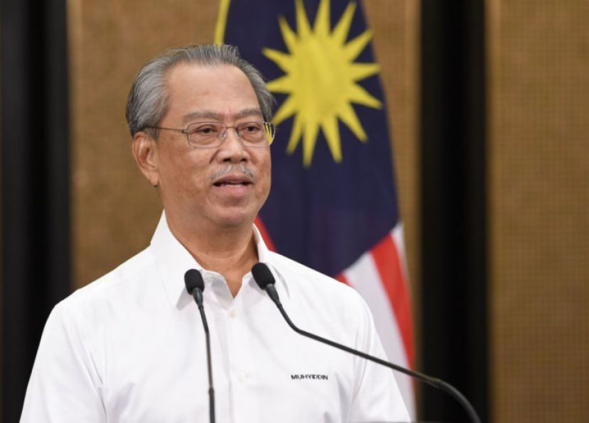 首相丹斯里慕尤丁发表五一劳动节献词。