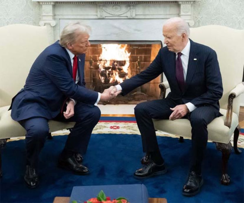 拜登白宫会晤特朗普，敦促支持乌重申和平权力移交。