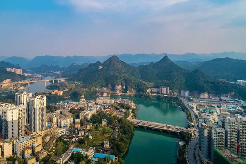 铜仁城市风光。 