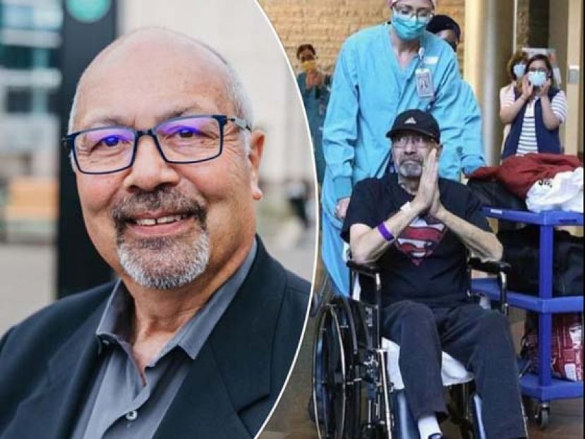 迈克在加护病房待了62天后，近日康复出院。