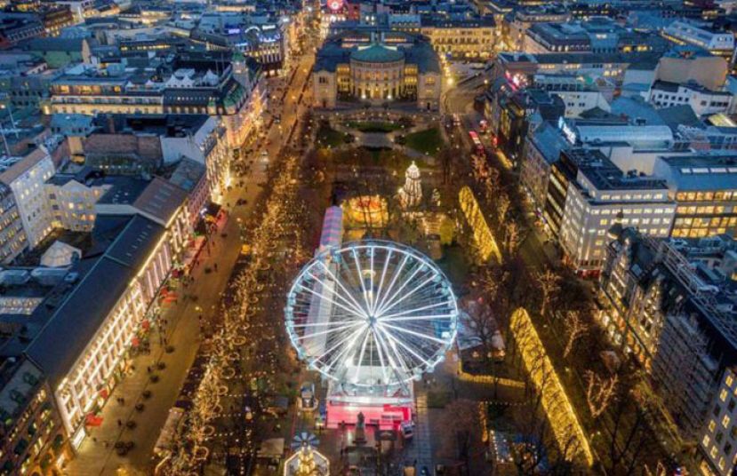 去年奥斯陆举办圣诞市集的情景。