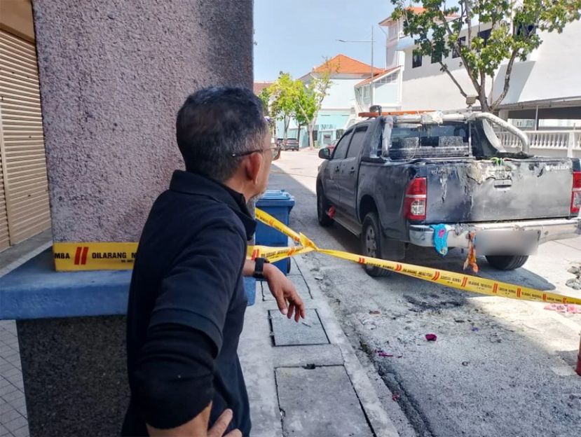 槟岛市政厅充公气球爆炸案  警示灯电线外露或许是造成意外发生的原因之一