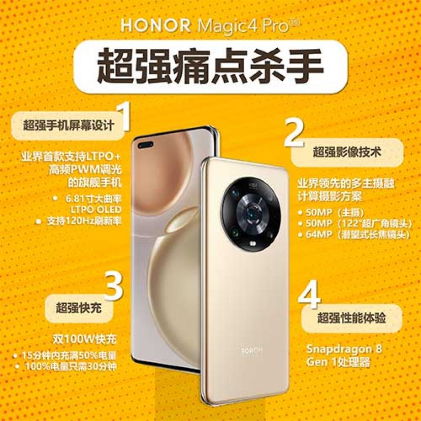 HONOR Magic4 Pro: “痛点杀手” 年度旗舰手机即将来马！