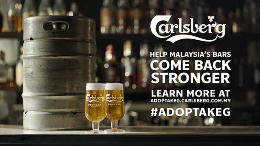 马来西亚Carlsberg集团奖励消费者2万杯免费生啤，力助餐饮业者复苏生意