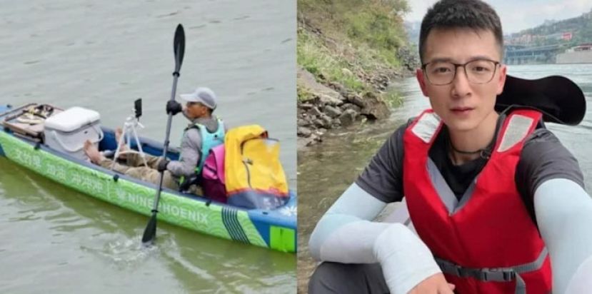 历时118天男子用橡皮艇完成3500公里长江漂流之旅