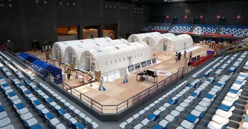 火眼核酸检测实验室设于北京大兴体育中心内。