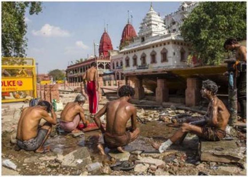 新德里出现高温。