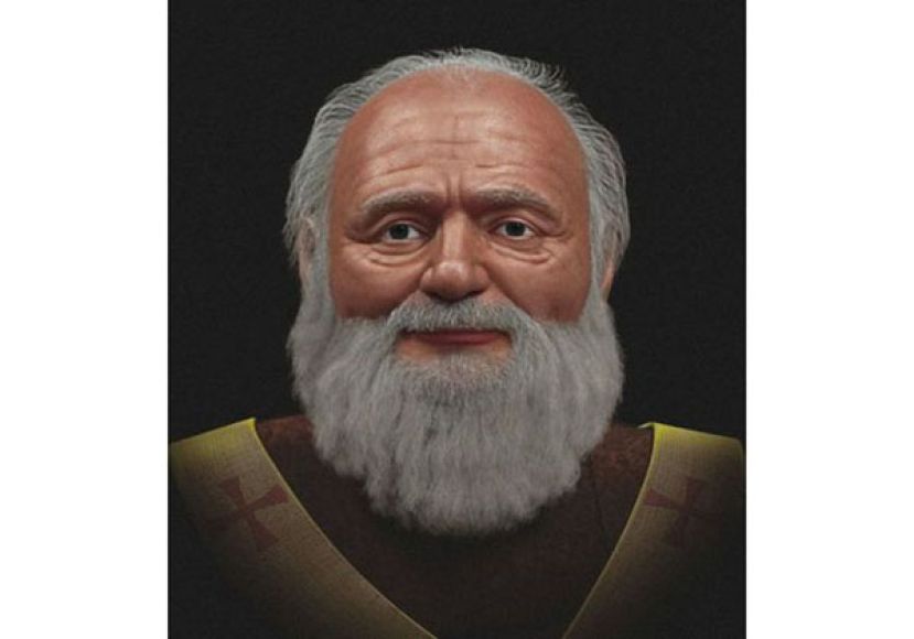 设计师根据科学数据重建出一张坚毅温柔的面孔，与传统描述中的圣尼古拉形象相呼应。