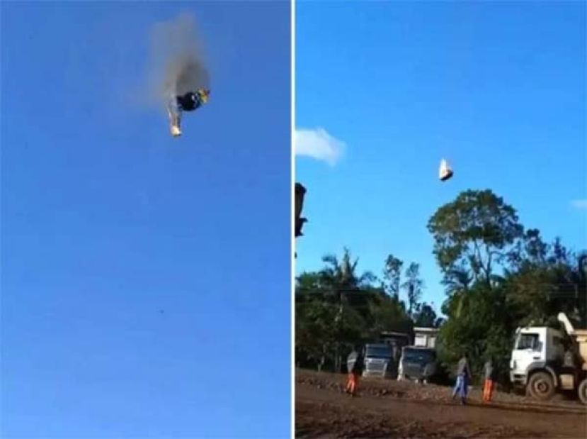 巴西熱氣球空中起火墜落     至少8人喪命