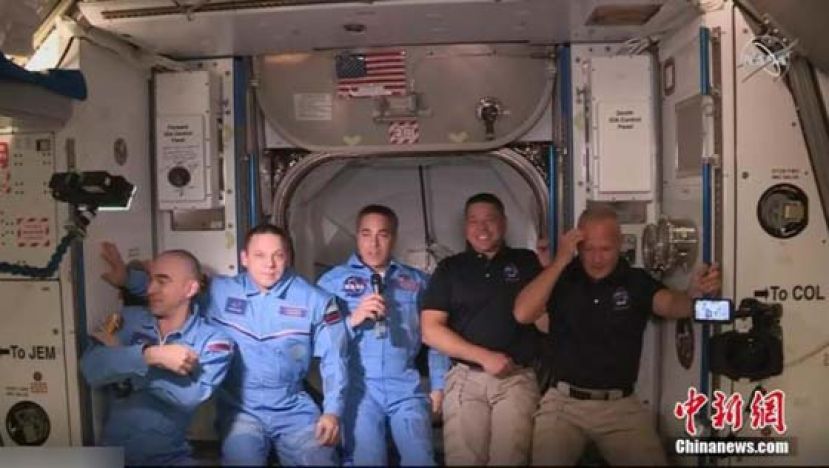 资料图：国际空间站上的宇航员。