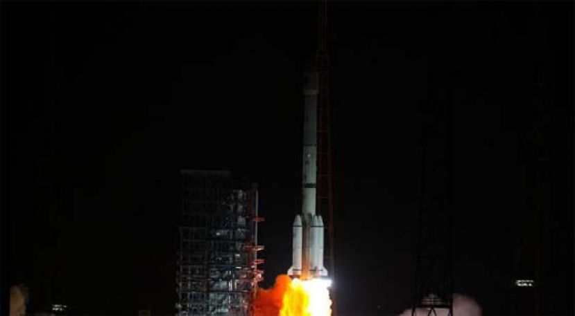 长征火箭大气层外经台上空，台高度警戒。