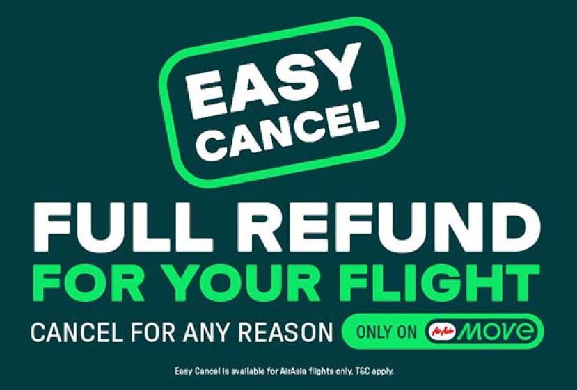 AirAsia MOVE 推出 Easy Cancel 功能，为旅客带来更灵活的旅游体验