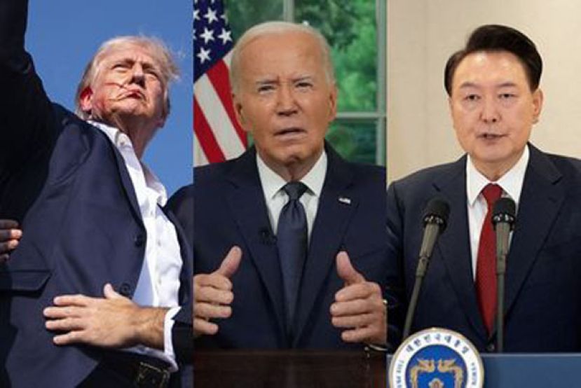 2024全球政坛动荡　拜登退选特朗普挨枪重返白宫尹锡悦戒严惹众怒