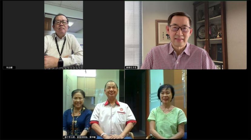 2025马来西亚年度汉字第二阶段评审会议，上排左：朱运健；上排右：孔令龙；下排自左至右：李玉涓，吴恒灿，黄华敏。