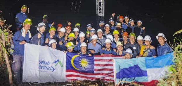 沙巴电力有限公司技术团队抢修 沙巴东海岸已全面恢复供电