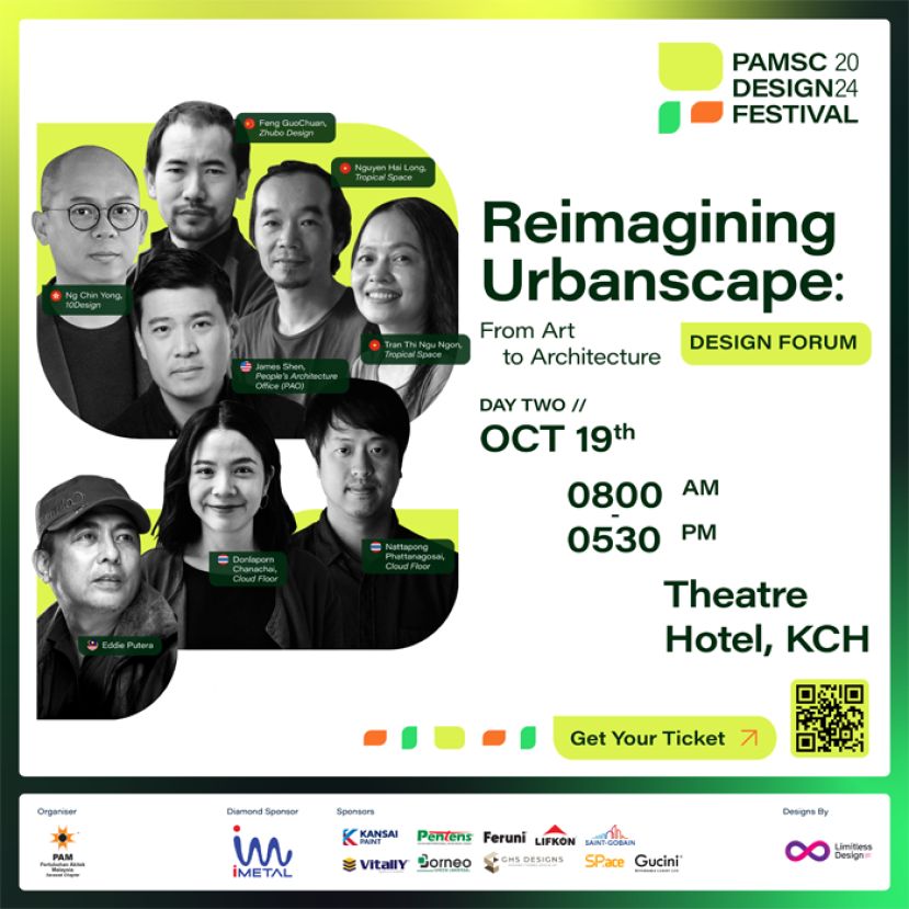马来西亚建筑师协会砂拉越分会（PAMSC）所举办的PAMSC Design Festival (PDF) 2024的8位主讲嘉宾。