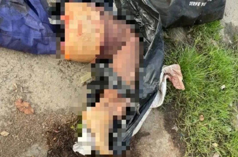 沙巴亚庇英达柏迈组屋 黑色塑料有女尸块