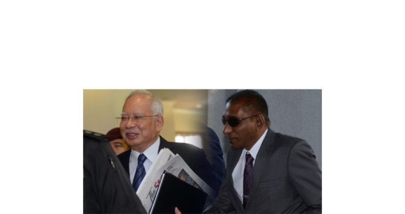 前首相拿督斯里纳吉和财政部前秘书长丹斯里依万瑟里加.