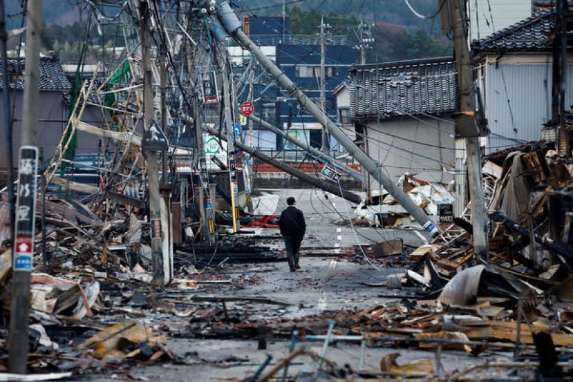 2024年1月日本石川县能登地震，规模达7.6。
