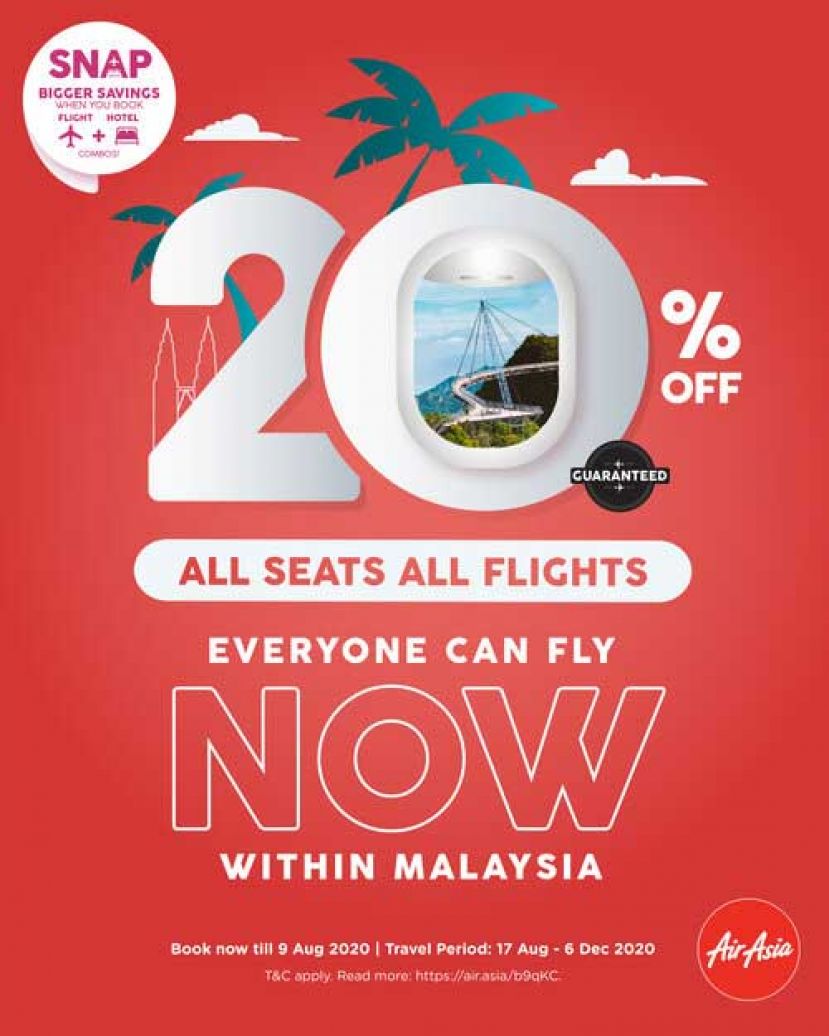 亚航国内航班一律20%折扣