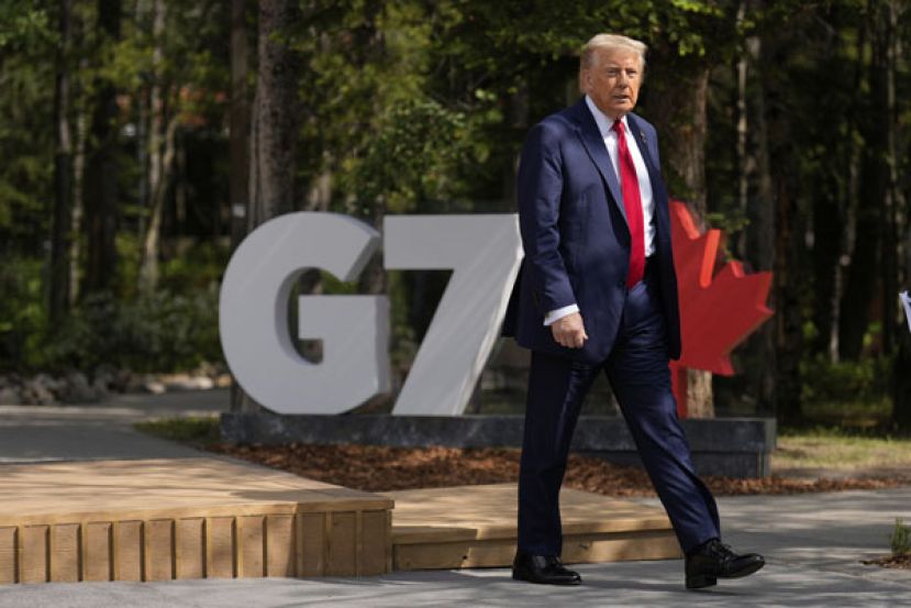 美国总统特朗普因中东局势棘手，从G7峰会中早退，回国处理问题。