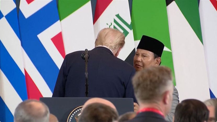 印尼总统普拉伯沃与特朗普。