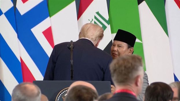 印尼总统普拉伯沃与特朗普。