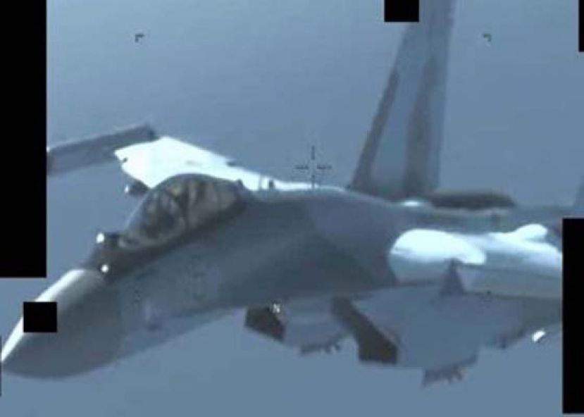 美军拍到俄军米格29战机飞往利比亚。