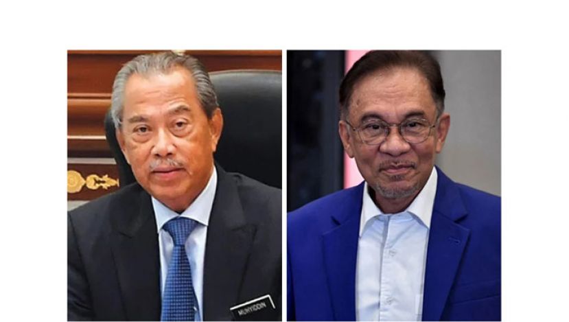 左为慕尤丁与安华(右)。