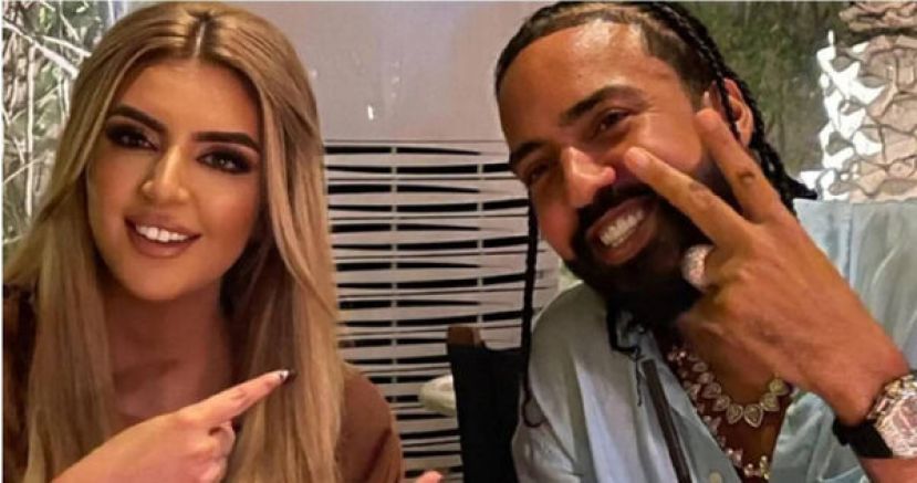 ●马哈拉公主与French Montana在合影。