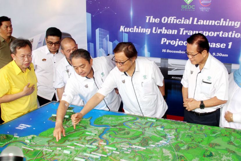 砂智轨列车Rembus站（蓝线站）工程展开 砂拉越公共交通系统采用全球首创的技术