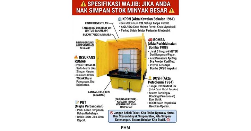 法律规定 购买超过20公升石油必须持有Mysubsidi特别准证