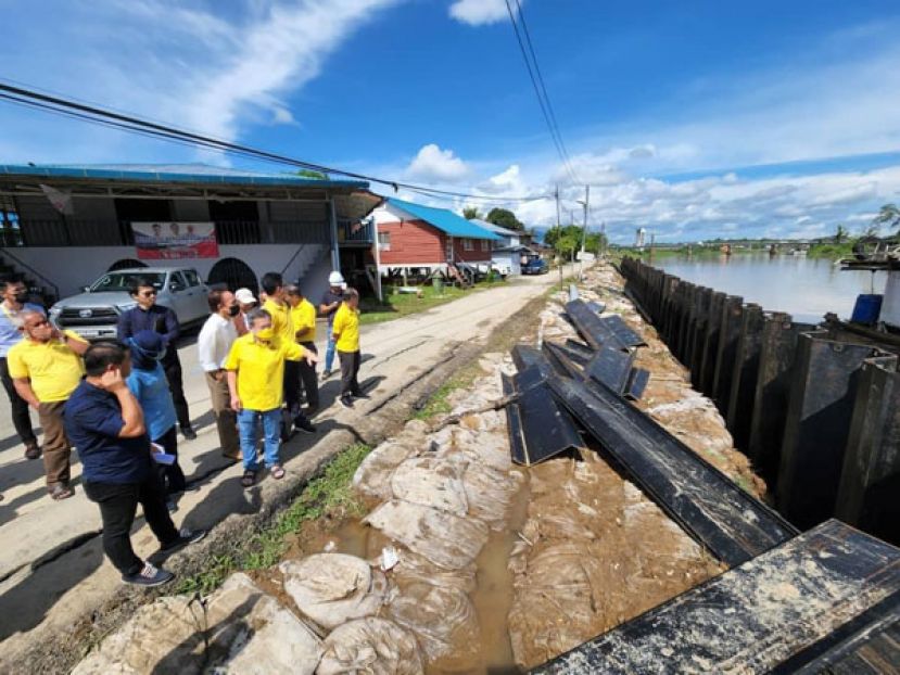 斥资超过1000万的甘榜上湾头河岸的护土墙工程落实后，不但解决河岸泥土侵蚀问题，美化后 该处将成为民众休闲与活动场所。