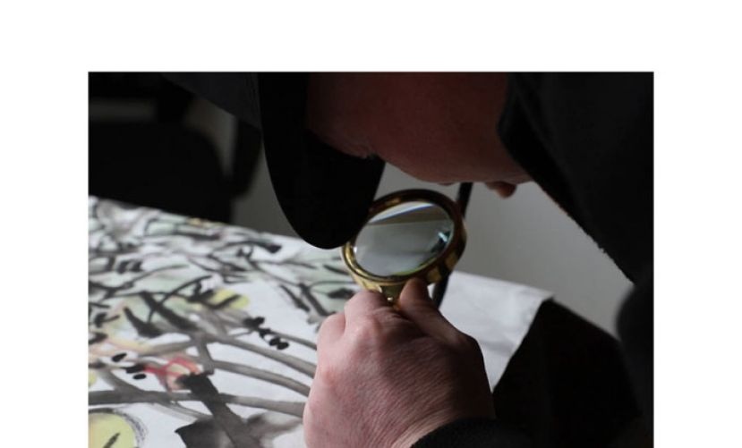 视力仅0.01到0.02　视障人士画国画走红