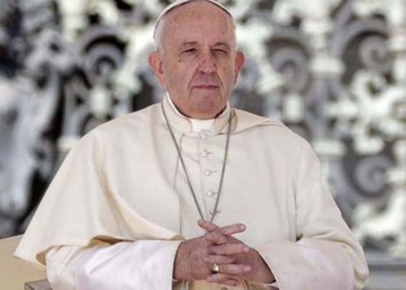 教宗方济各（图）接待信众。