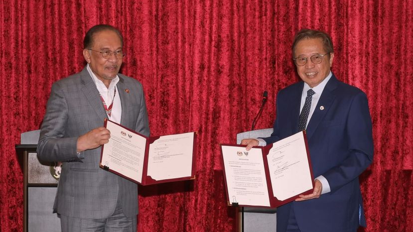 首相与砂拉越总理签署联合声明 加强石油天然气产业合作