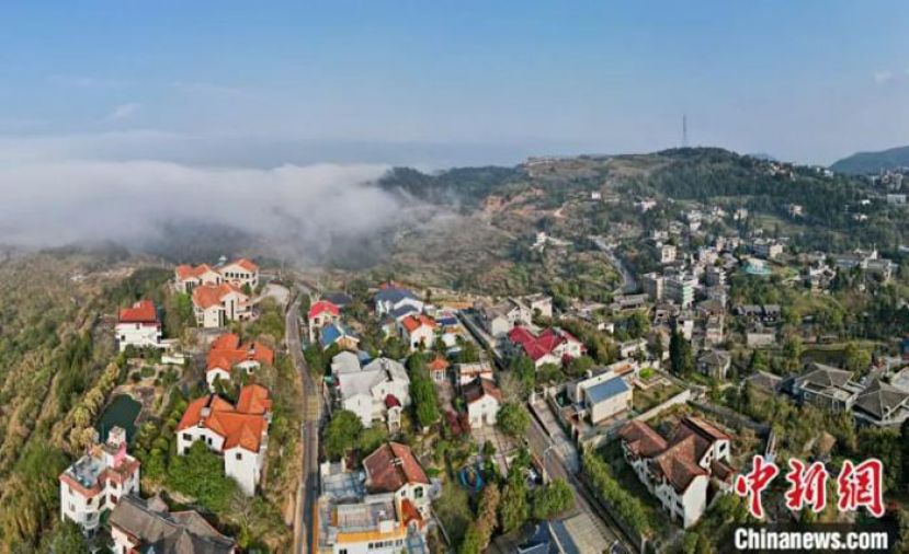 空中俯瞰现在的鼓岭风貌。