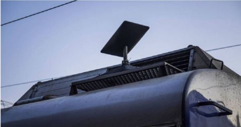 乌克兰火车上的星链天线。