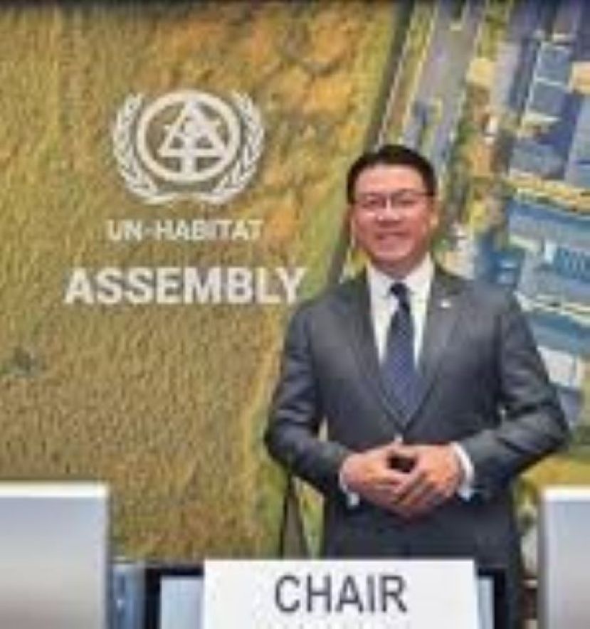 房地部长倪可敏在联合国人居署大会选举后，正式成为新任联合国人居署大会主席。