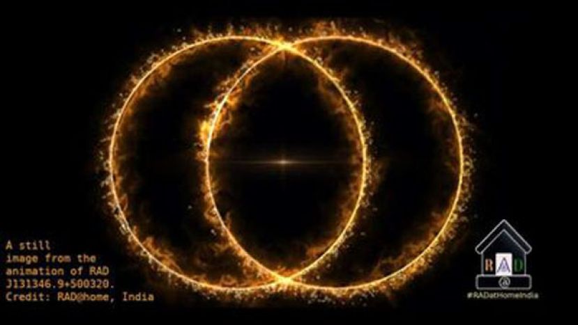 发现史上最远双环奇异电波圈　距离地球75亿光年