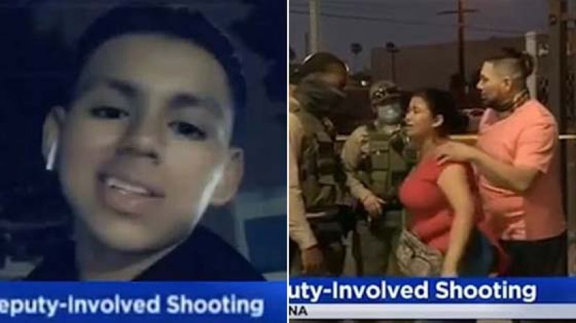 （左）死者安德烈斯瓜达多是在洛杉矶一间汽车修理店当兼职保安。（右）死者的家属要求警方给他们一个说法。