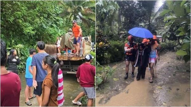 菲律宾海岸警卫队协助居民撤离。