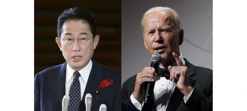 日本首相岸田文雄与美国总统拜登通话。