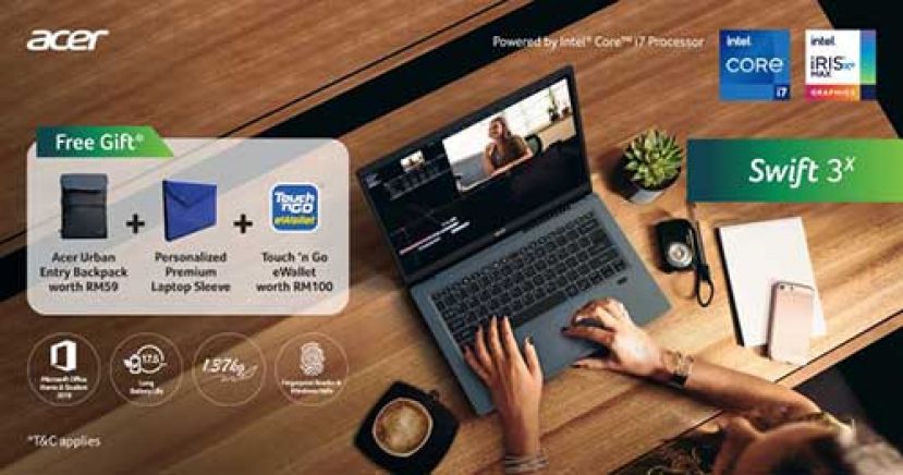 Acer Malaysia 正式宣布两款全新的笔电 Acer Swift 3X 和 Aspire 5 进军我国!