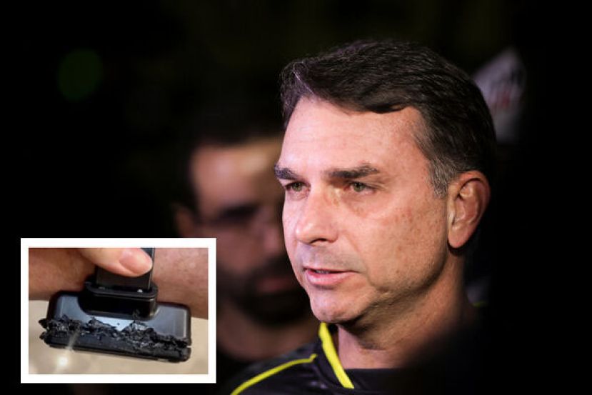 巴西前总统波索纳洛。小图为波索纳洛自行破坏电子脚镣。