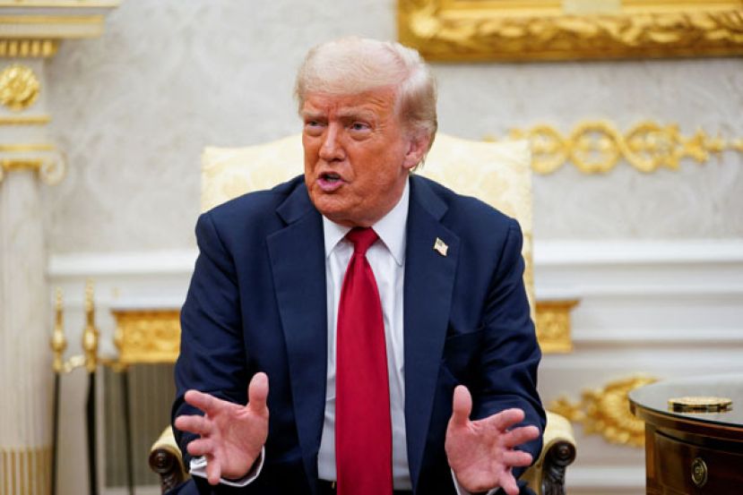 美国总统特朗普白宫会晤北约秘书长吕特。