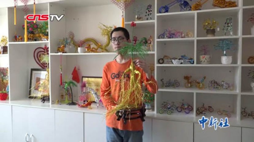 长春失聪男孩用铝丝编出绚烂人生