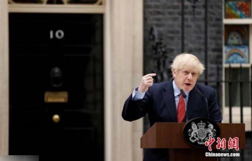 资料图：英国首相约翰逊。