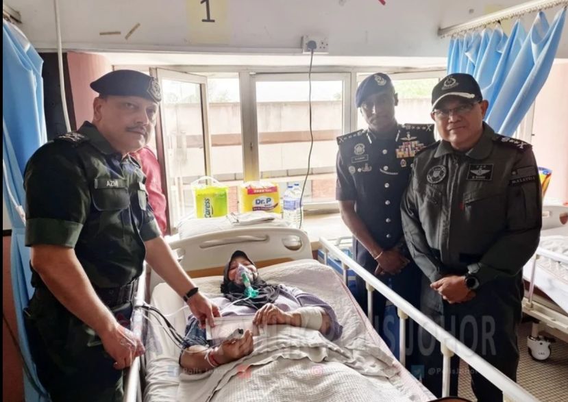 拿督斯里阿兹米探望5名受伤警员